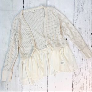 Maison Jules Ivory Open Front Cardigan Size M